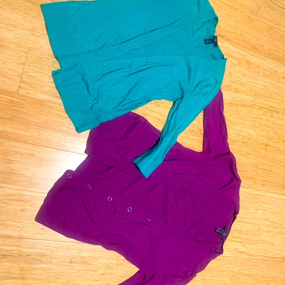 Turquoise & Purple Cardigans